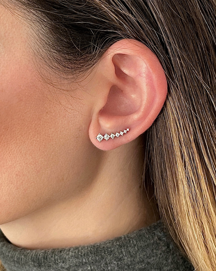 earcuff earring silver gold plating pendientes plata baño de oro