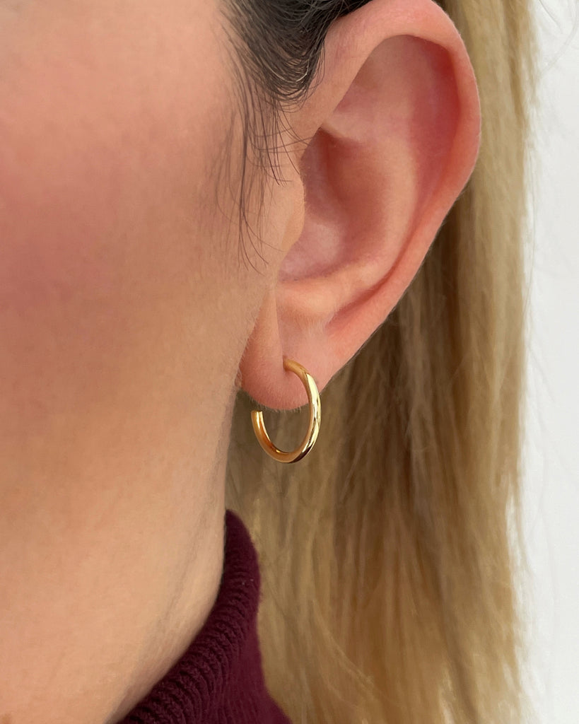 mini hoops silver gold plated aros pequeños plata baño de oro