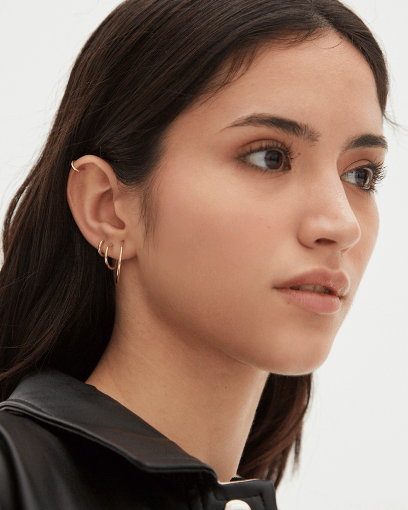 large hoops silver gold plated aros grandes plata baño de oro