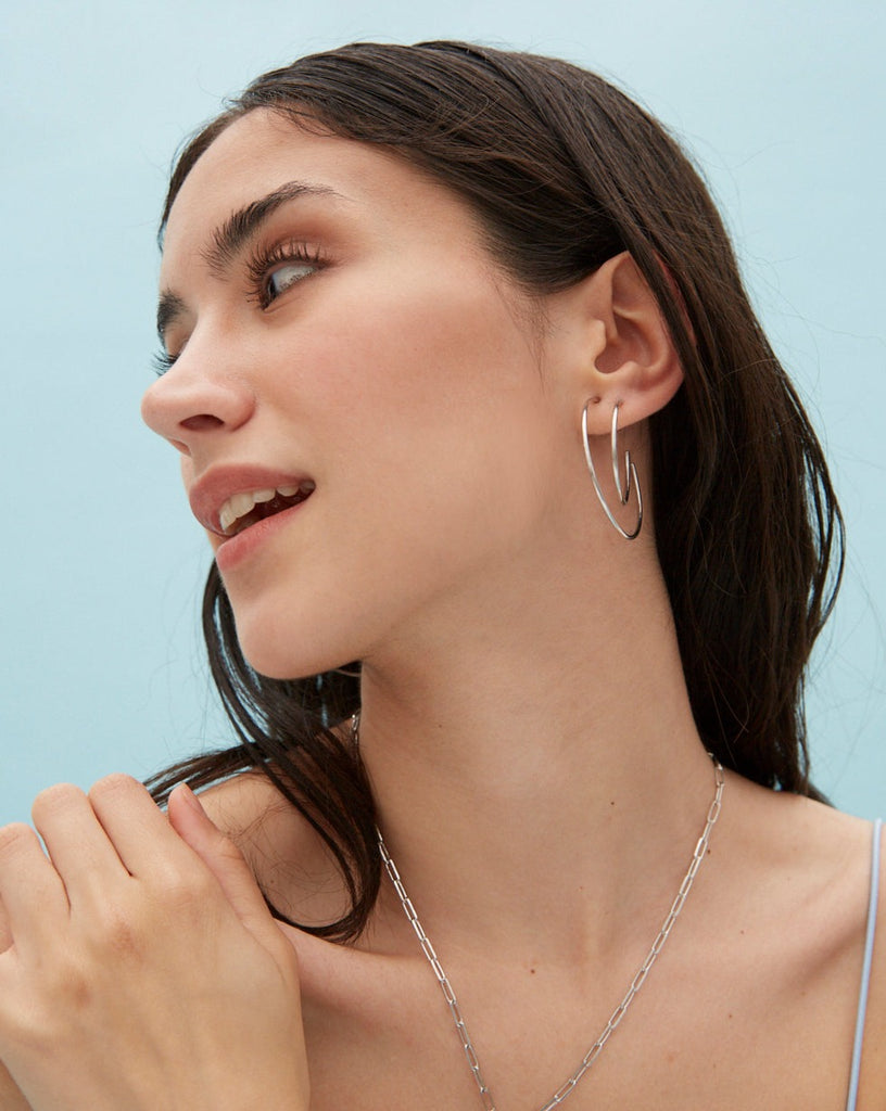 oversized xl hoops silver gold plated aros grandes plata baño de oro