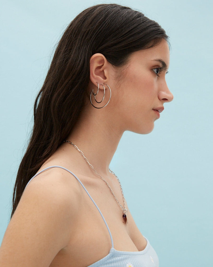 oversized xl hoops silver gold plated aros grandes plata baño de oro