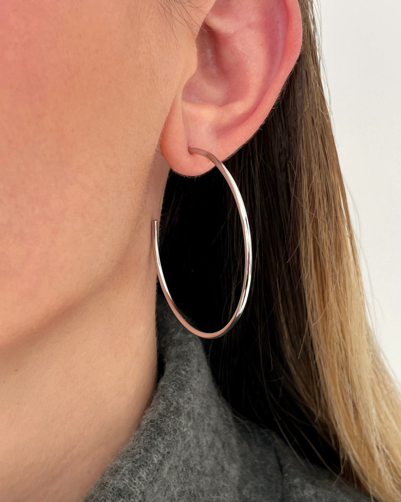oversized xl hoops silver gold plated aros grandes plata baño de oro