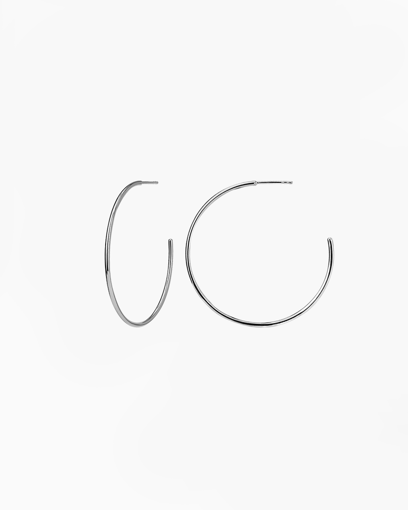 large hoops silver gold plated aros grandes plata baño de oro