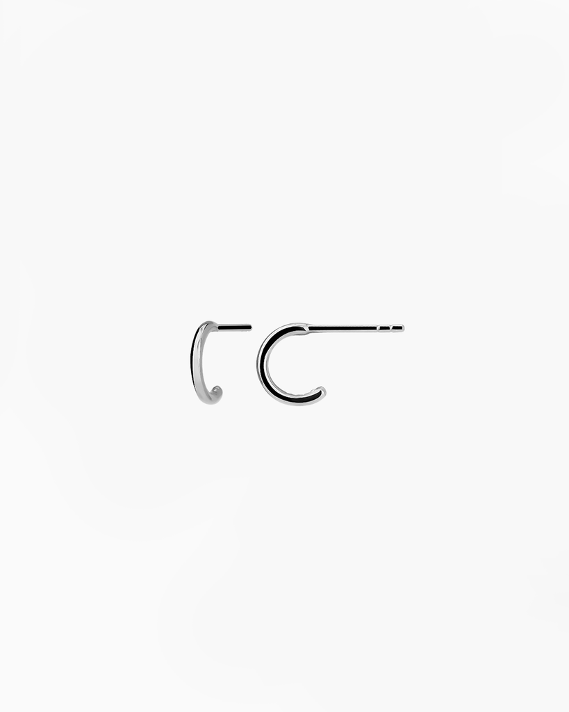 mini hoops silver gold plated aros pequeños plata baño de oro