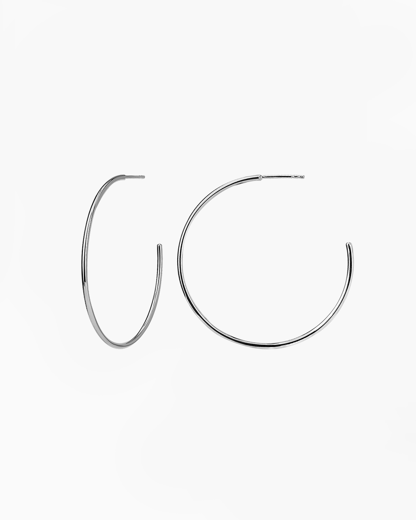 oversized xl hoops silver gold plated aros grandes plata baño de oro