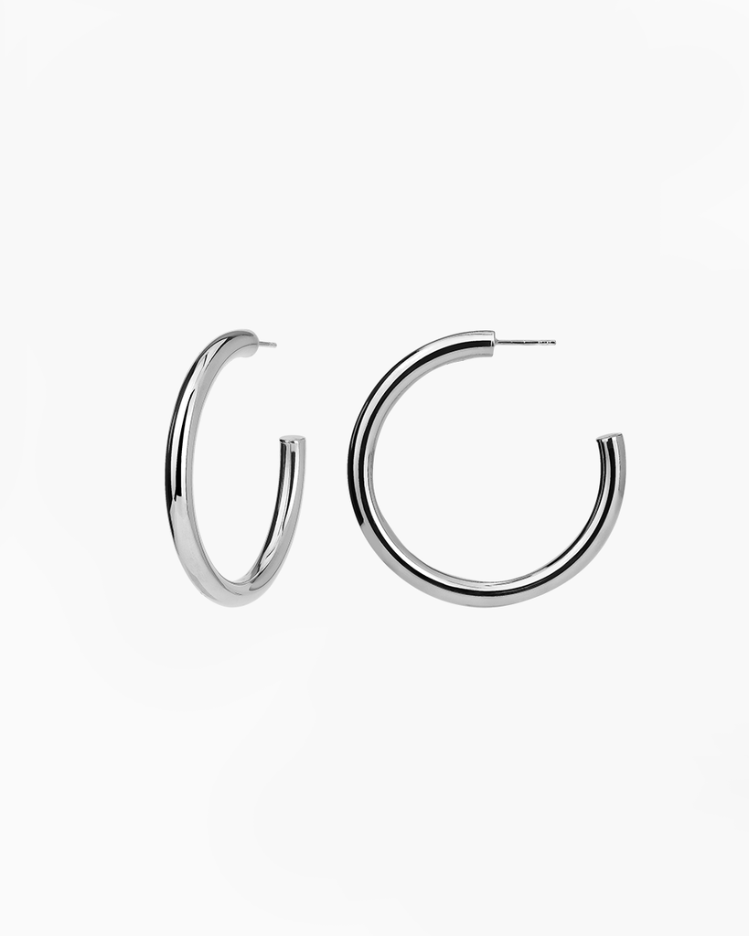 large bold thick silver hoops gold plating aros gordos plata con oro plata