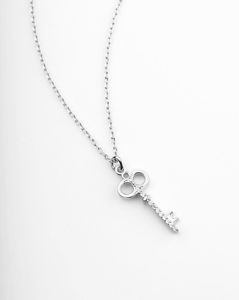 Collar llave plata con oro silver key necklace gold plating