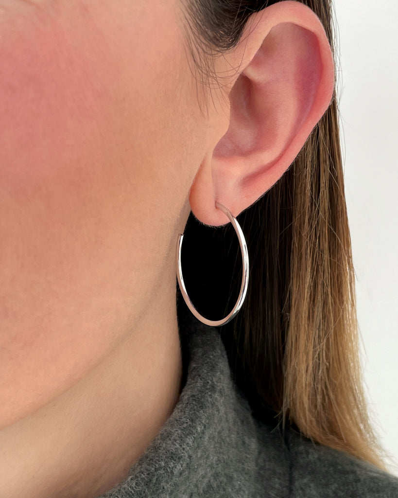 large hoops silver gold plated aros grandes plata baño de oro